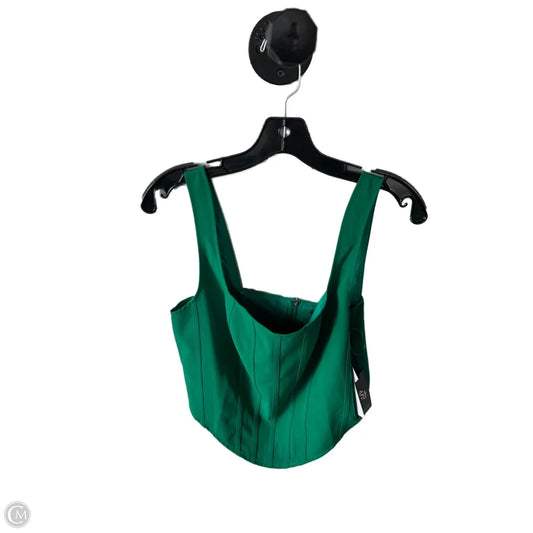 Top Sleeveless By Cmc In Green, Size: L
