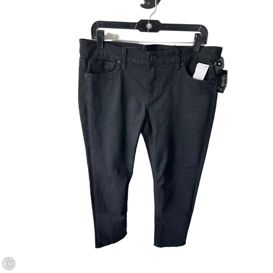 Jeans Straight By Kut In Black Denim, Size: 12