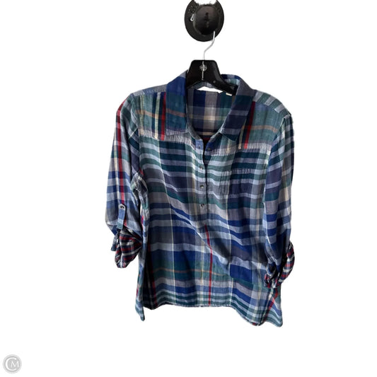 Top Long Sleeve By Soft Surroundings In Blue, Size: S