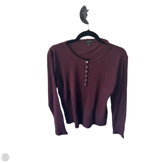 Top Long Sleeve Basic By J. Crew In Red, Size: L