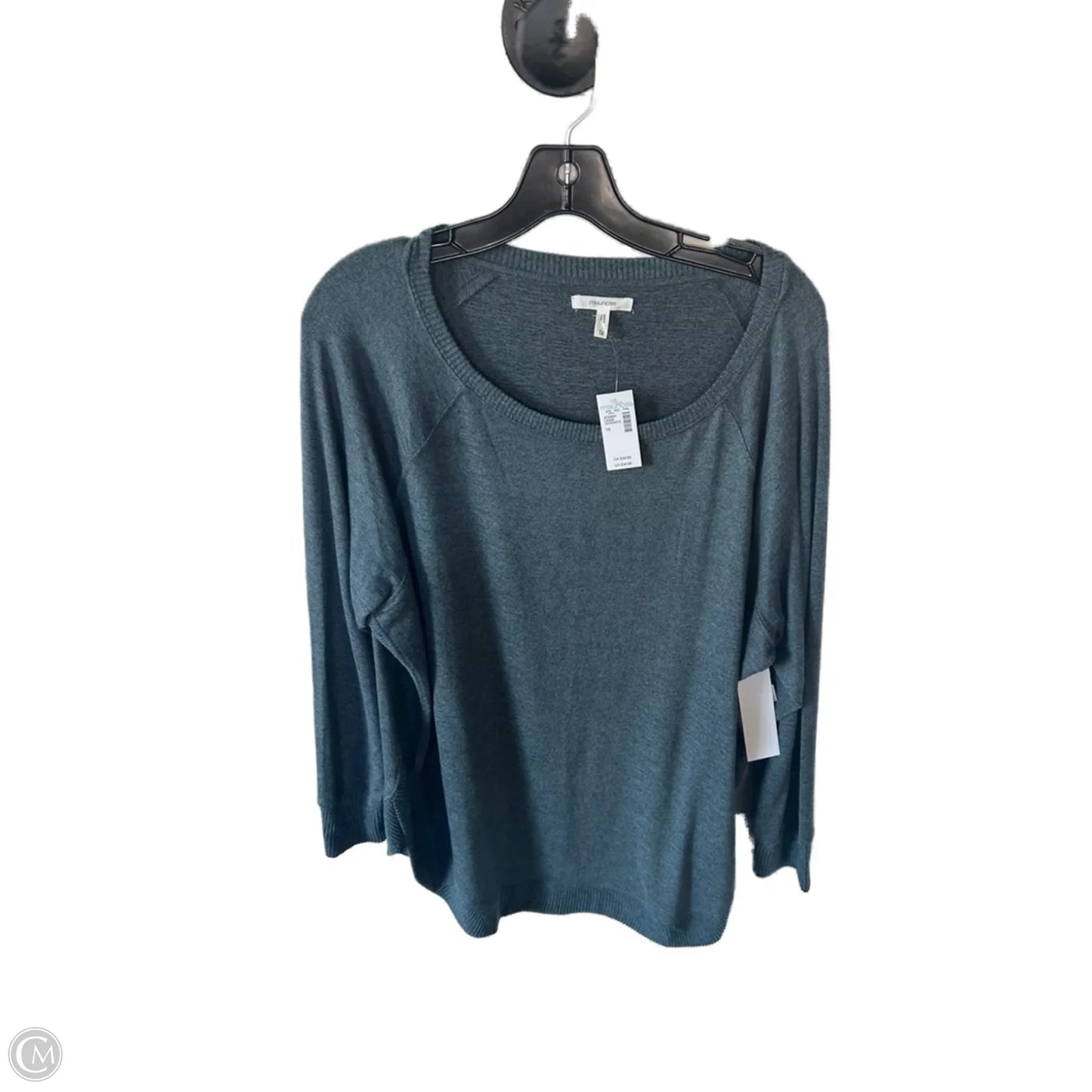 Top Long Sleeve By Maurices In Blue, Size: 1x