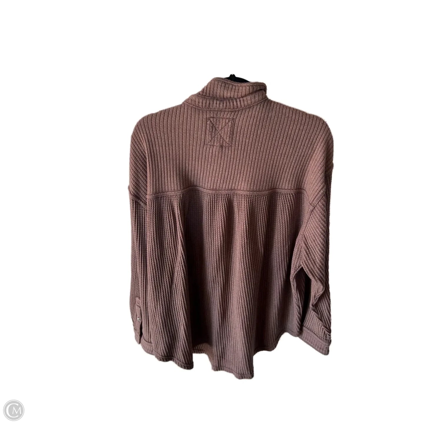 Top Long Sleeve By Aerie In Brown, Size: L