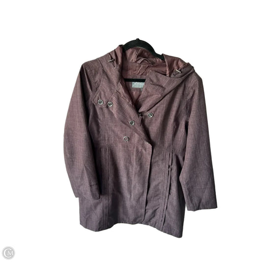 Coat Raincoat By Eddie Bauer In Purple, Size: L