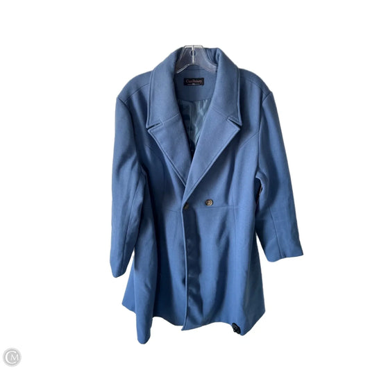 Coat Peacoat By Clothes Mentor In Blue, Size: 2x