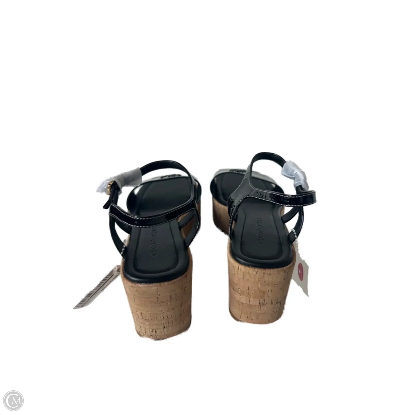 Sandals Designer By Coach In Black & Tan, Size: 10