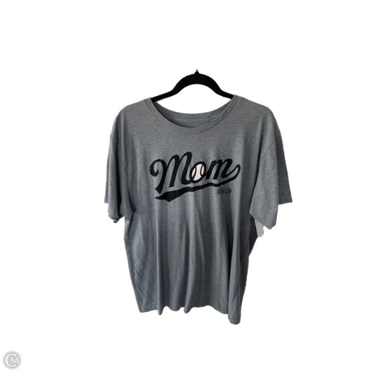 Top Short Sleeve Basic By Clothes Mentor In Grey, Size: Xxl