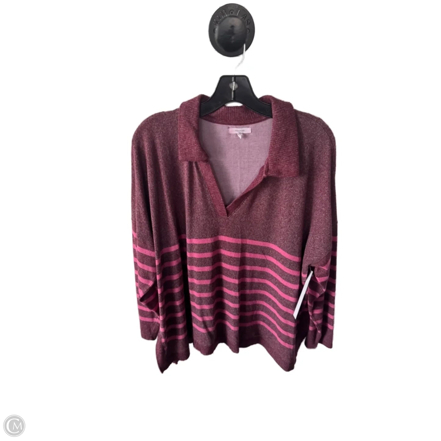 Top Long Sleeve By Maurices In Pink, Size: Xl