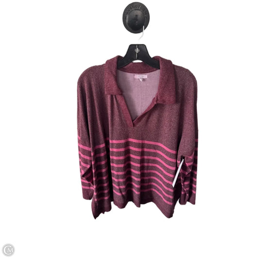 Top Long Sleeve By Maurices In Pink, Size: Xl