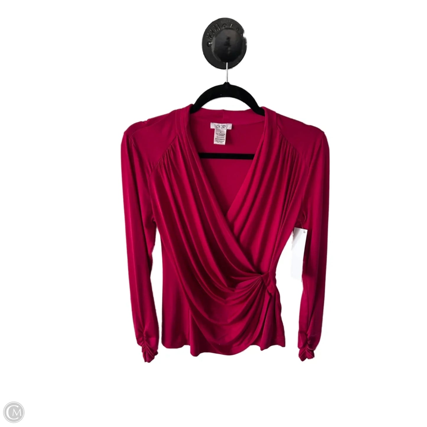 Top Long Sleeve By Cache In Pink, Size: M
