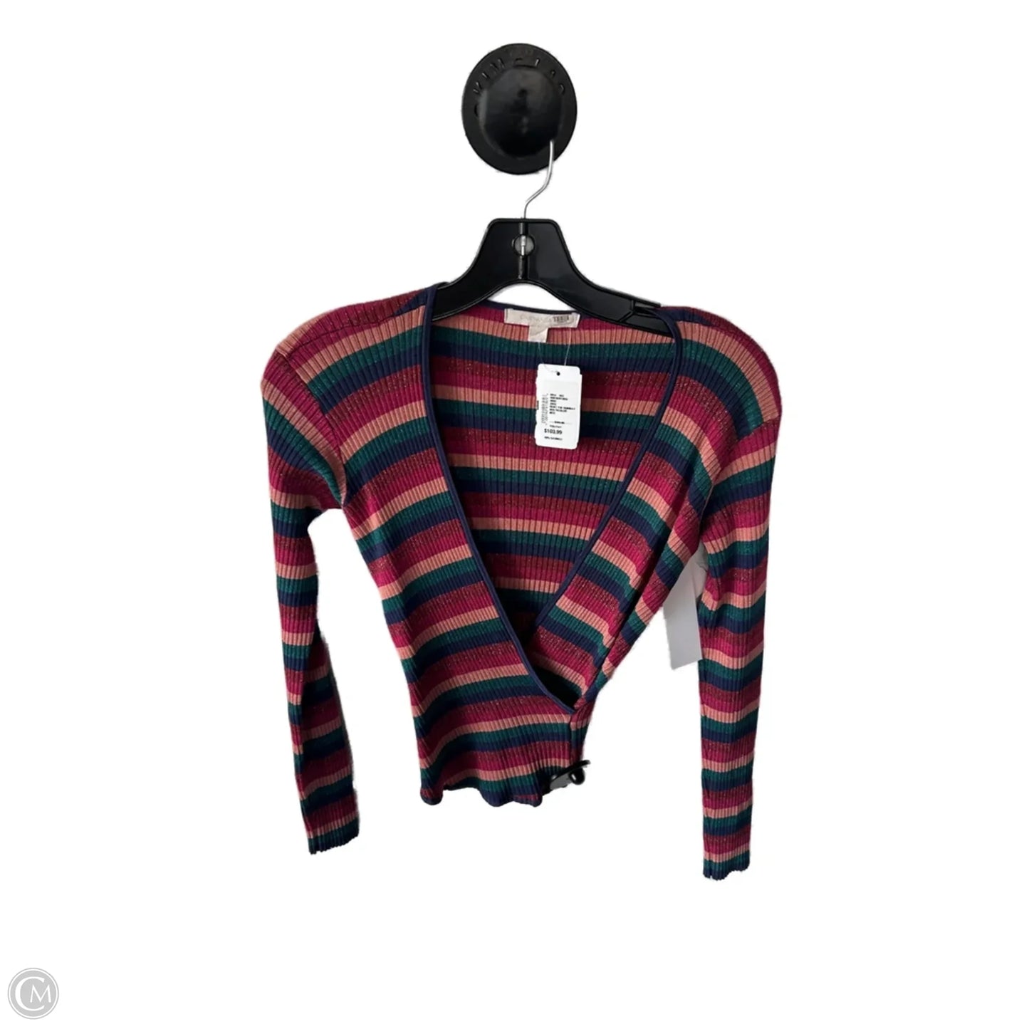 Top Long Sleeve By Cmb In Blue & Pink, Size: M