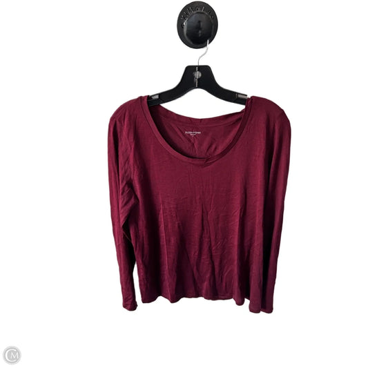 Top Long Sleeve Basic By Eileen Fisher In Red, Size: L