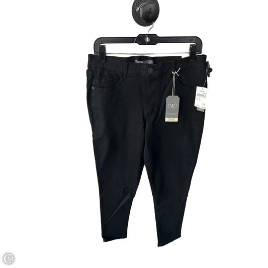 Jeans Skinny By Wit & Wisdom In Black Denim, Size: 10