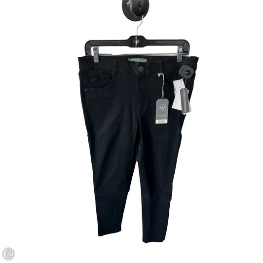 Jeans Skinny By Wit & Wisdom In Black Denim, Size: 10