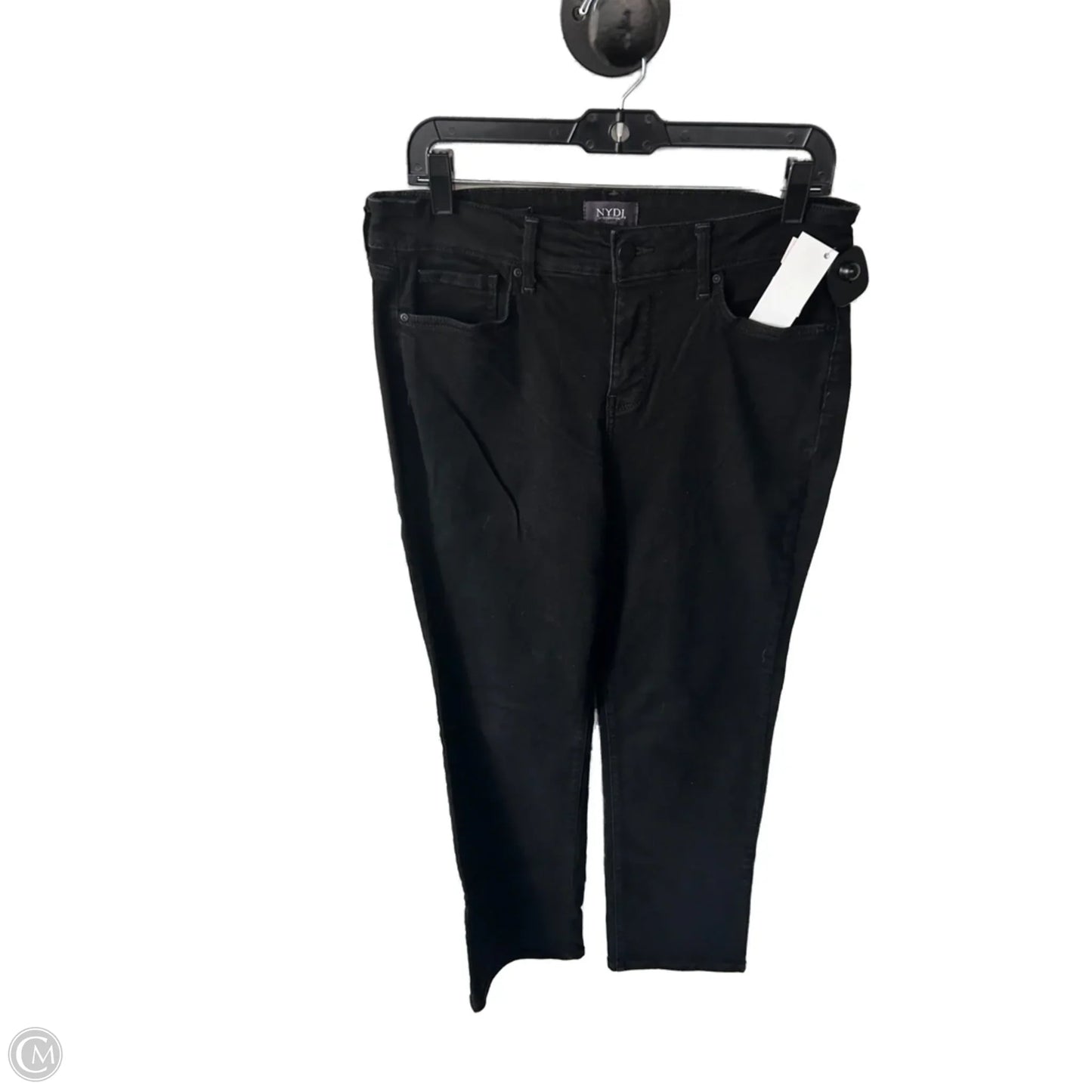 Jeans Straight By Not Your Daughters Jeans In Black Denim, Size: 10