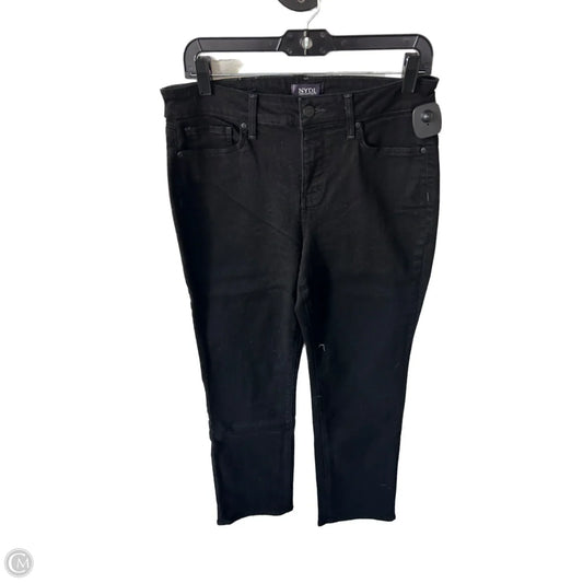 Jeans Straight By Not Your Daughters Jeans In Black Denim, Size: 10