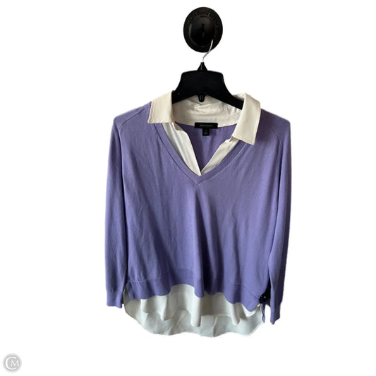 Sweater By Ann Taylor In Purple, Size: M