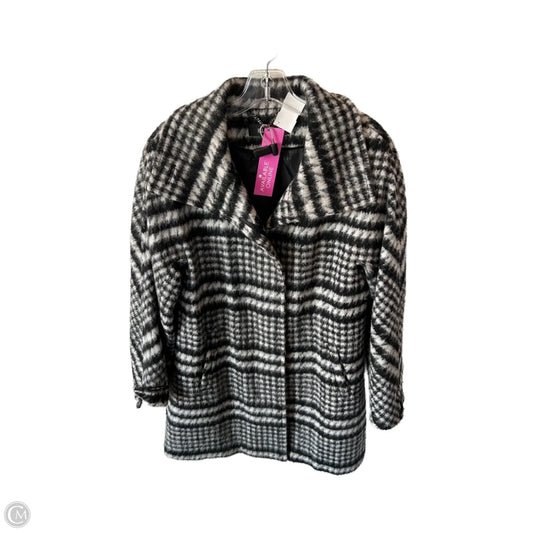 Coat Peacoat By Ellen Tracy In Black & White, Size: S
