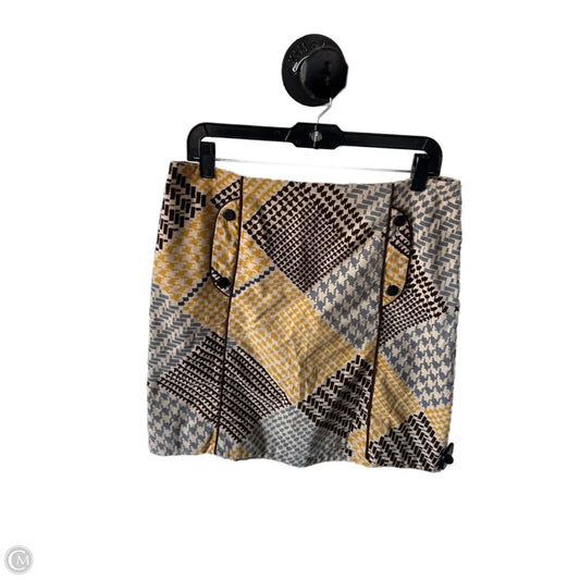 Skirt Mini & Short By Maeve In Brown & Yellow, Size: 10
