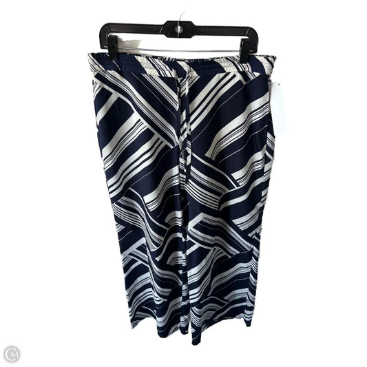Pants Wide Leg By Liz Claiborne In Blue & White, Size: 12