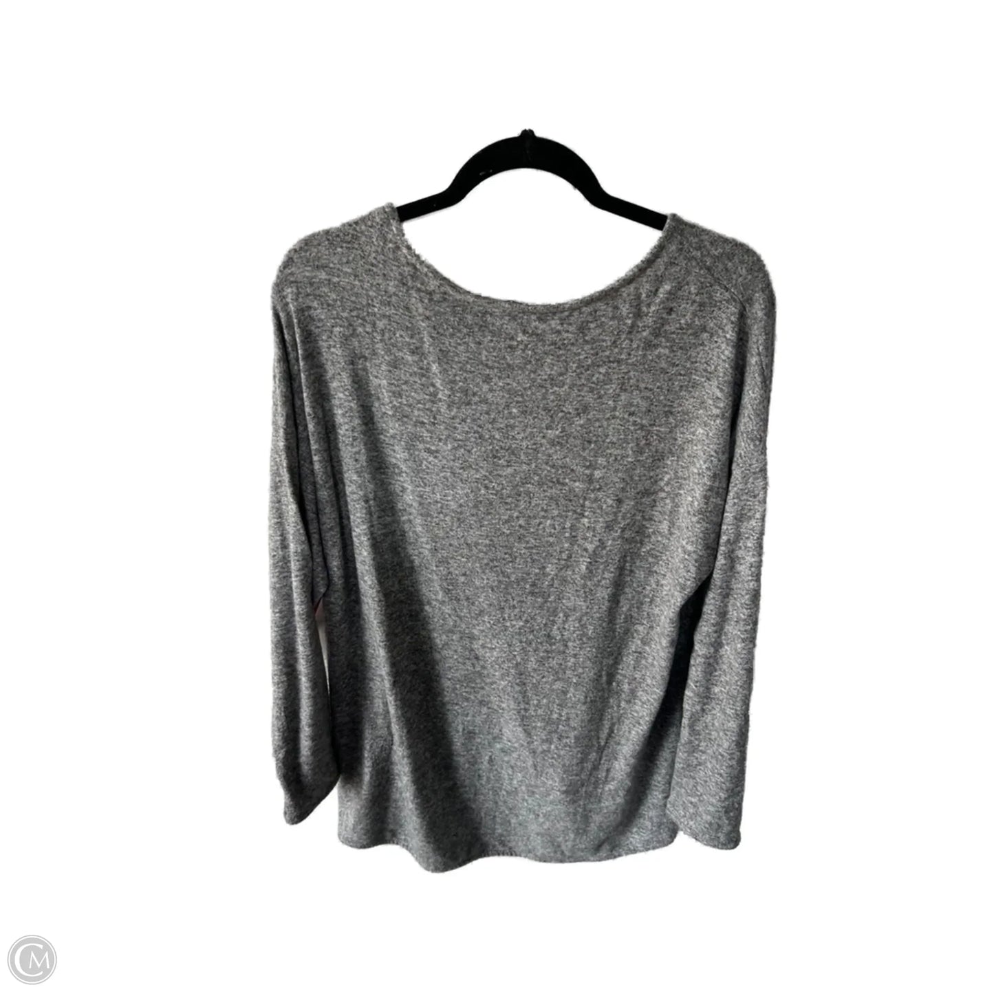 Top Long Sleeve By Harlowe & Graham In Grey, Size: L
