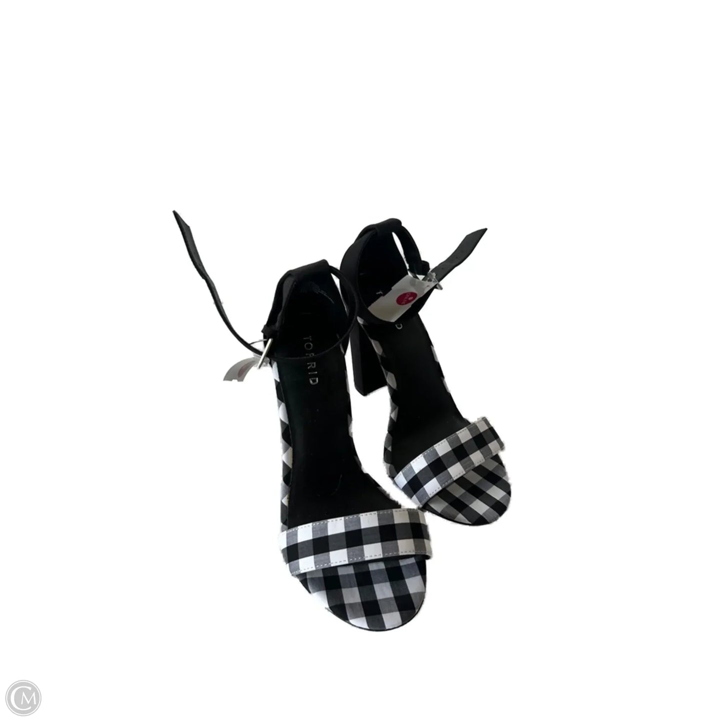 Sandals Heels Block By Torrid In Black & White, Size: 9