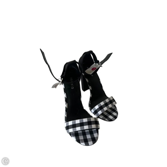 Sandals Heels Block By Torrid In Black & White, Size: 9