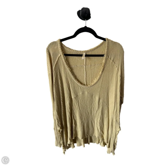 Top Long Sleeve By Free People In Yellow, Size: L