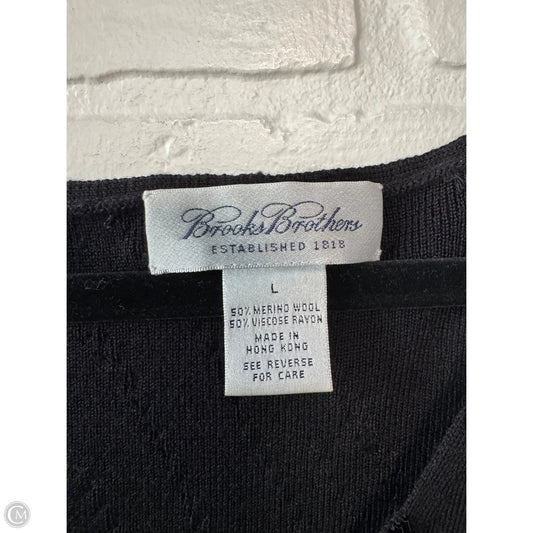Vest Sweater By Brooks Brothers In Black, Size: L