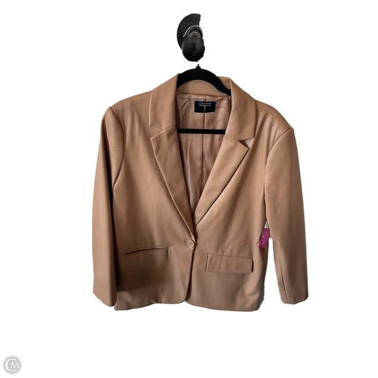Blazer By T Tahari In Tan, Size: Xl