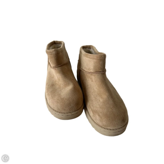 Boots Ankle Flats By So In Tan, Size: 9.5