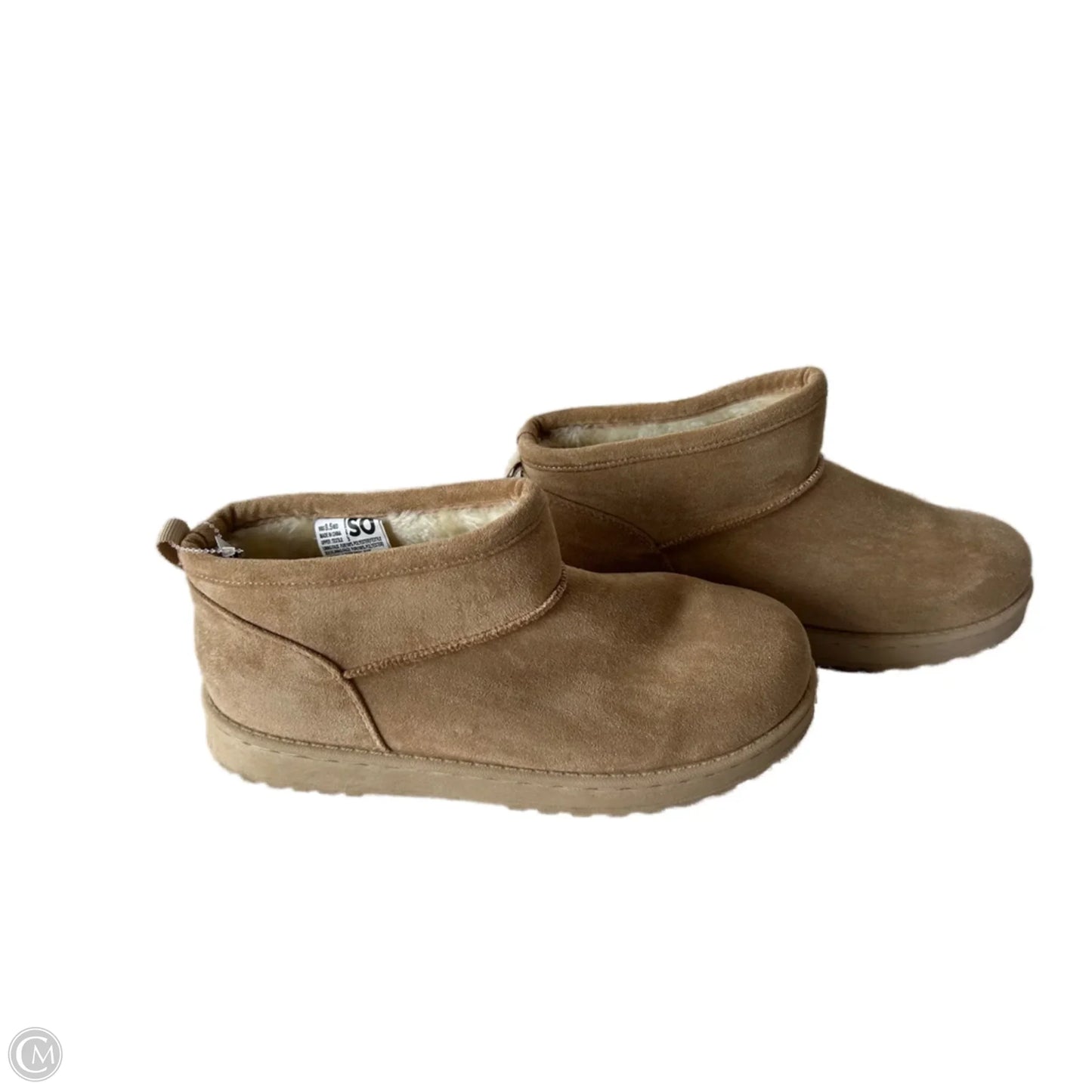 Boots Ankle Flats By So In Tan, Size: 9.5