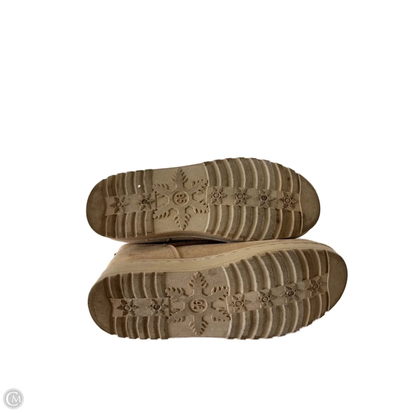 Boots Ankle Flats By So In Tan, Size: 9.5