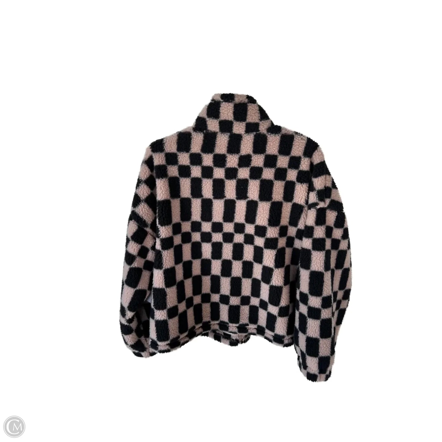 Jacket Faux Fur & Sherpa By A New Day In Black & Pink, Size: M