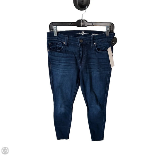Jeans Skinny By 7 For All Mankind In Blue Denim, Size: 6