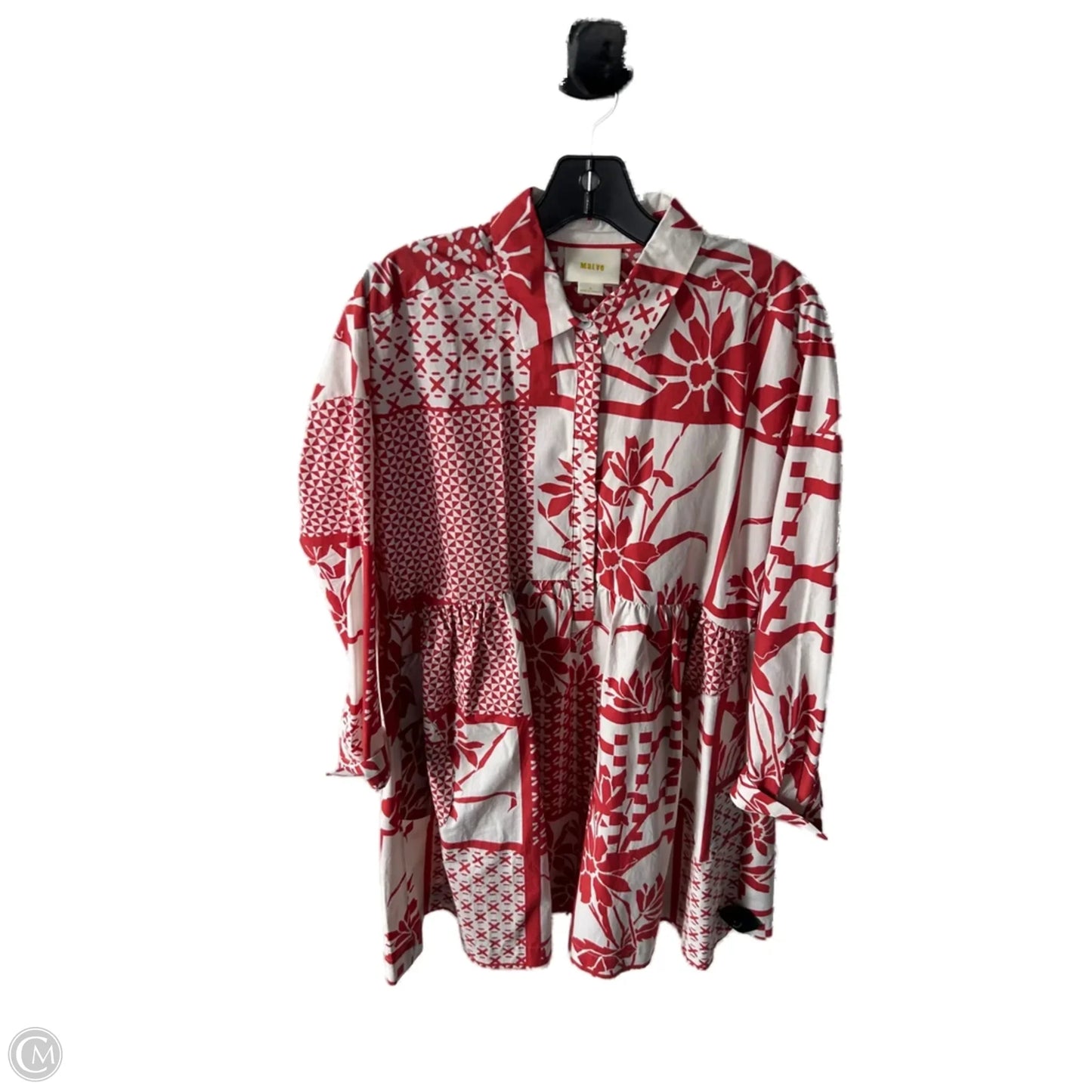 Dress Casual Short By Maeve In Red & Tan, Size: S