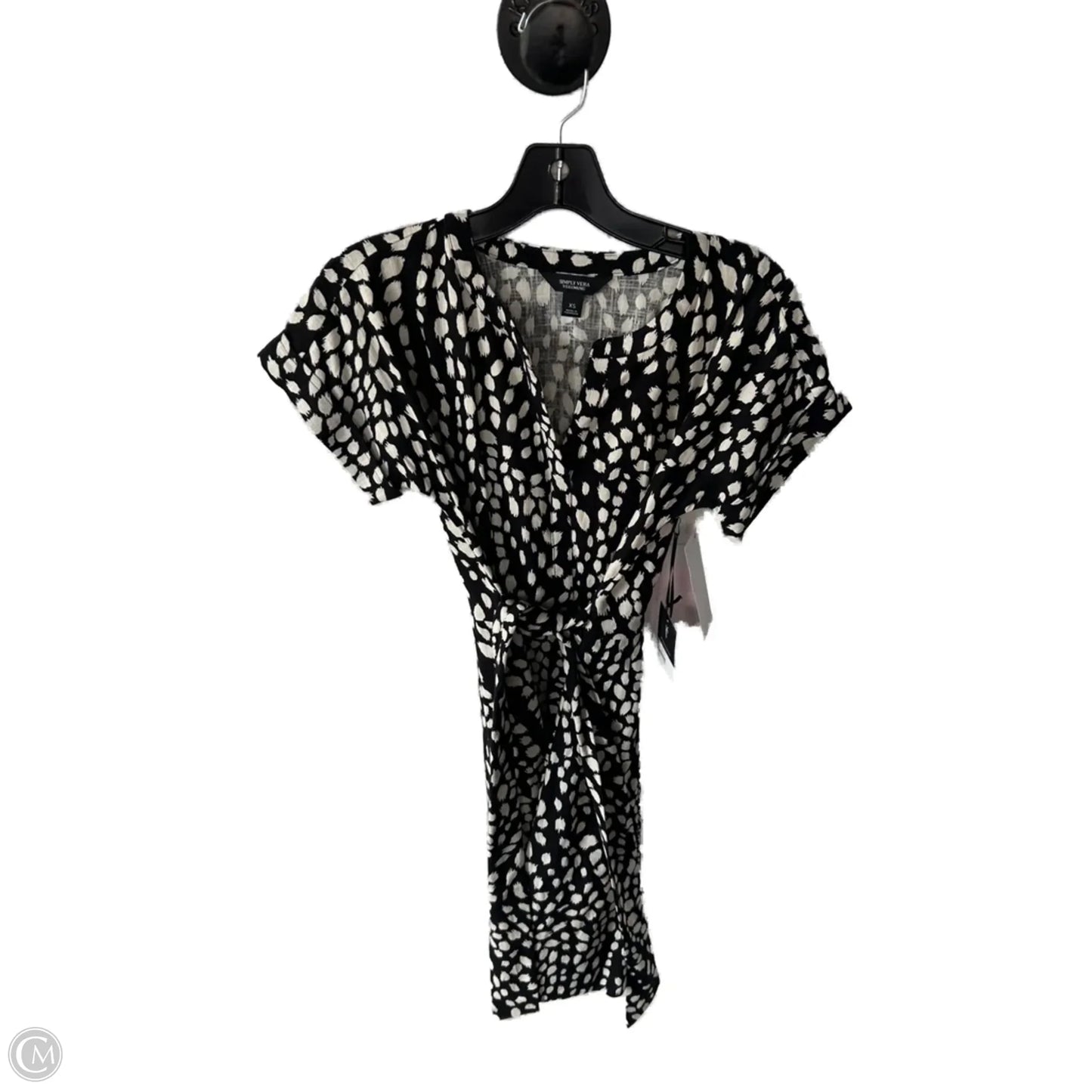 Dress Casual Short By Simply Vera In Black & Tan, Size: Xs