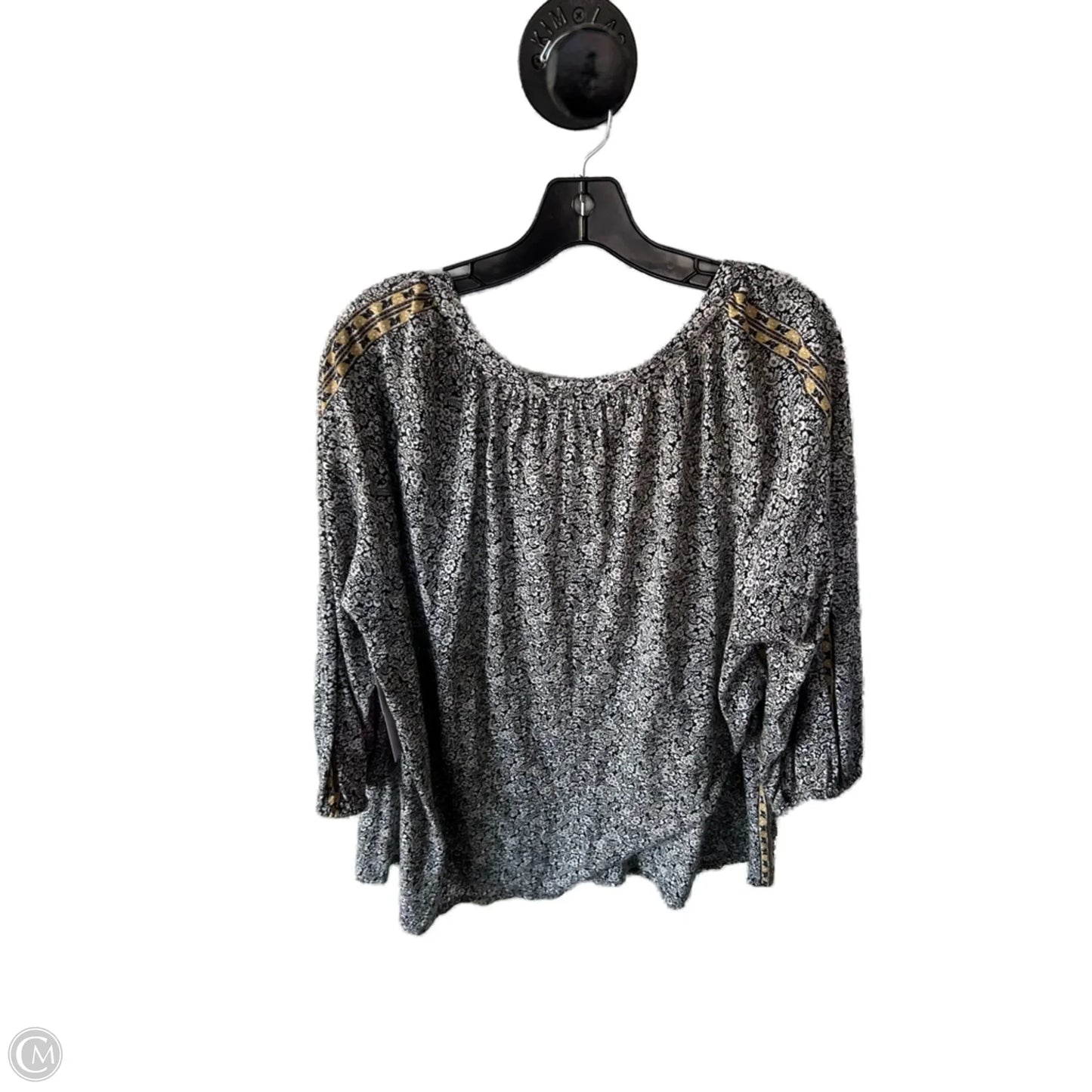 Top 3/4 Sleeve By J. Jill In Black & Cream, Size: Xl