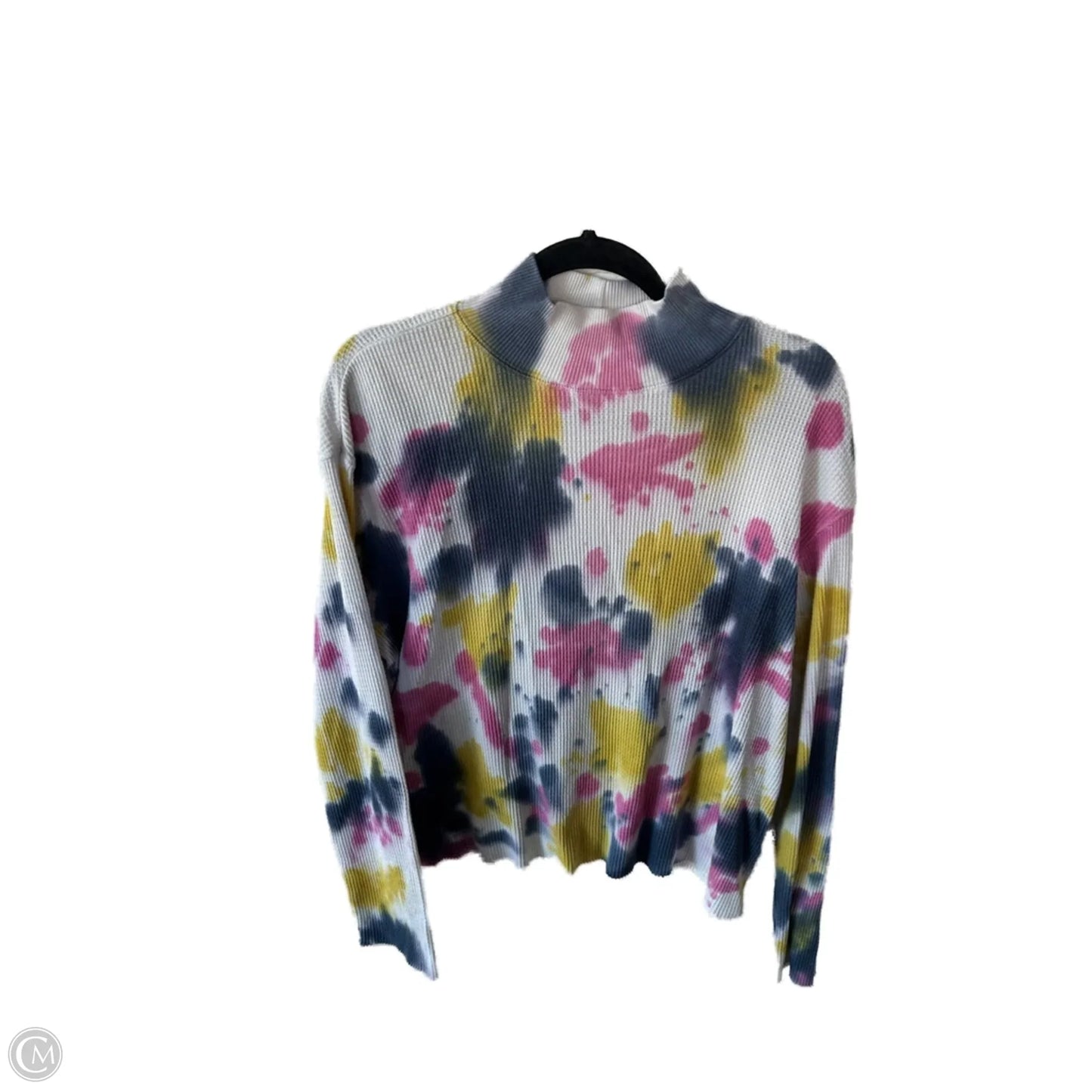 Top Long Sleeve By T.la In Blue & Yellow, Size: L
