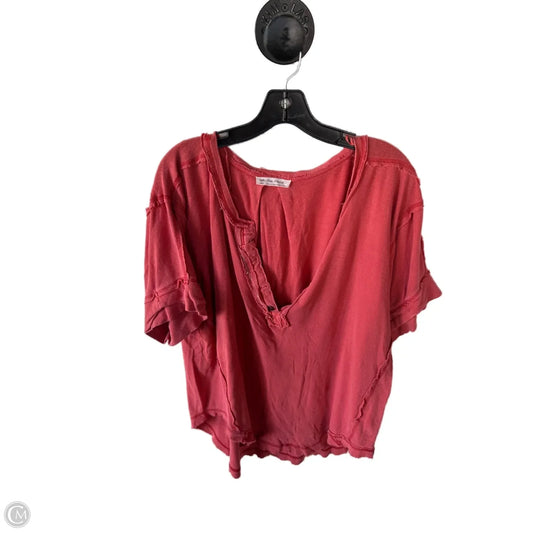 Top Short Sleeve By We The Free In Orange, Size: L