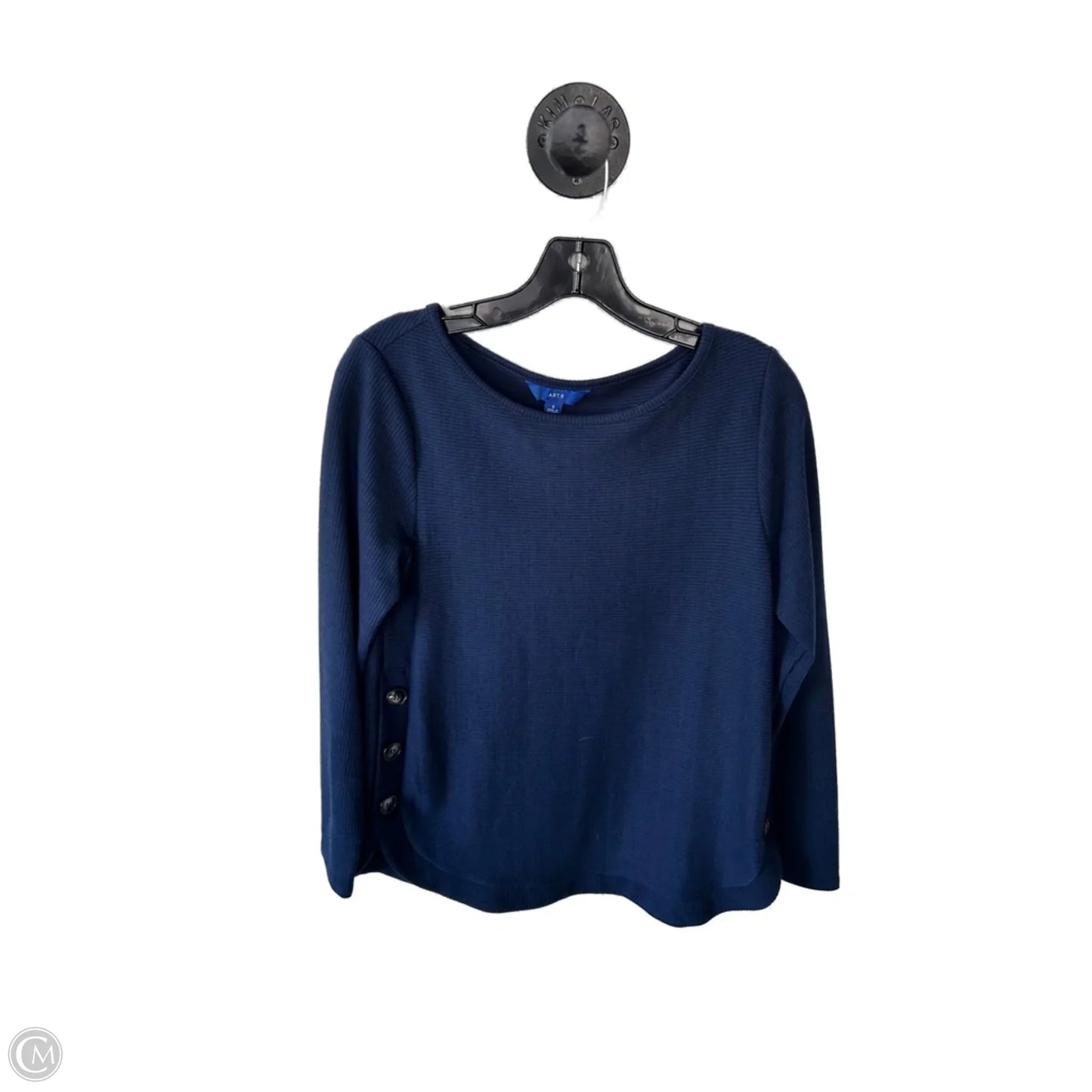 Top Long Sleeve By Apt 9 In Blue, Size: S