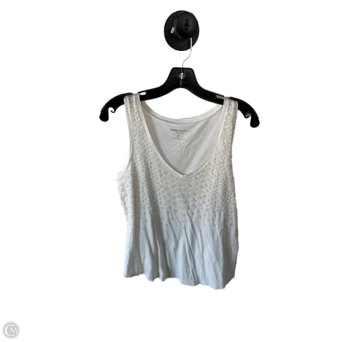 Top Sleeveless Basic By Express In Cream, Size: M