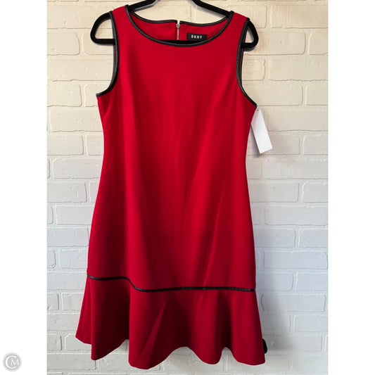 Dress Work By Dkny In Black & Red, Size: L