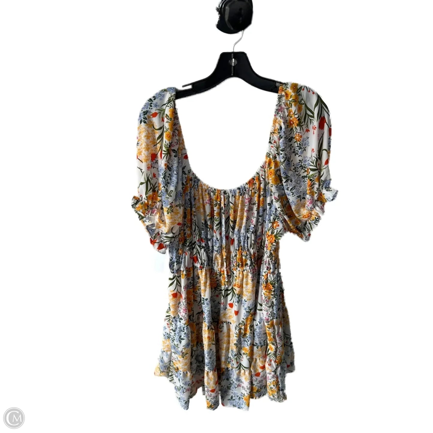 Dress Casual Short By Liberty Love In Blue & Yellow, Size: 3x