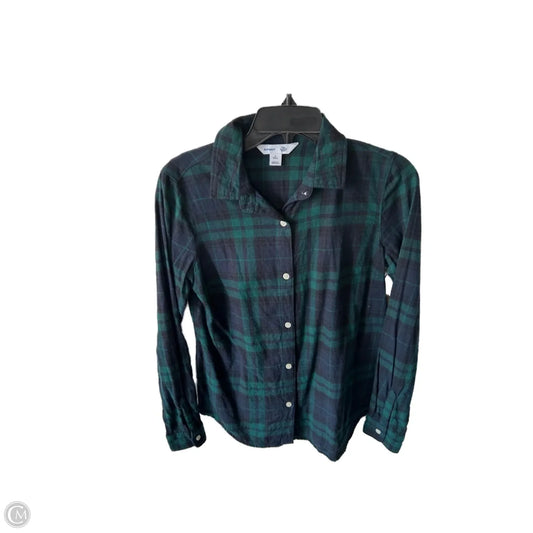 Top Long Sleeve By Old Navy In Blue & Green, Size: S