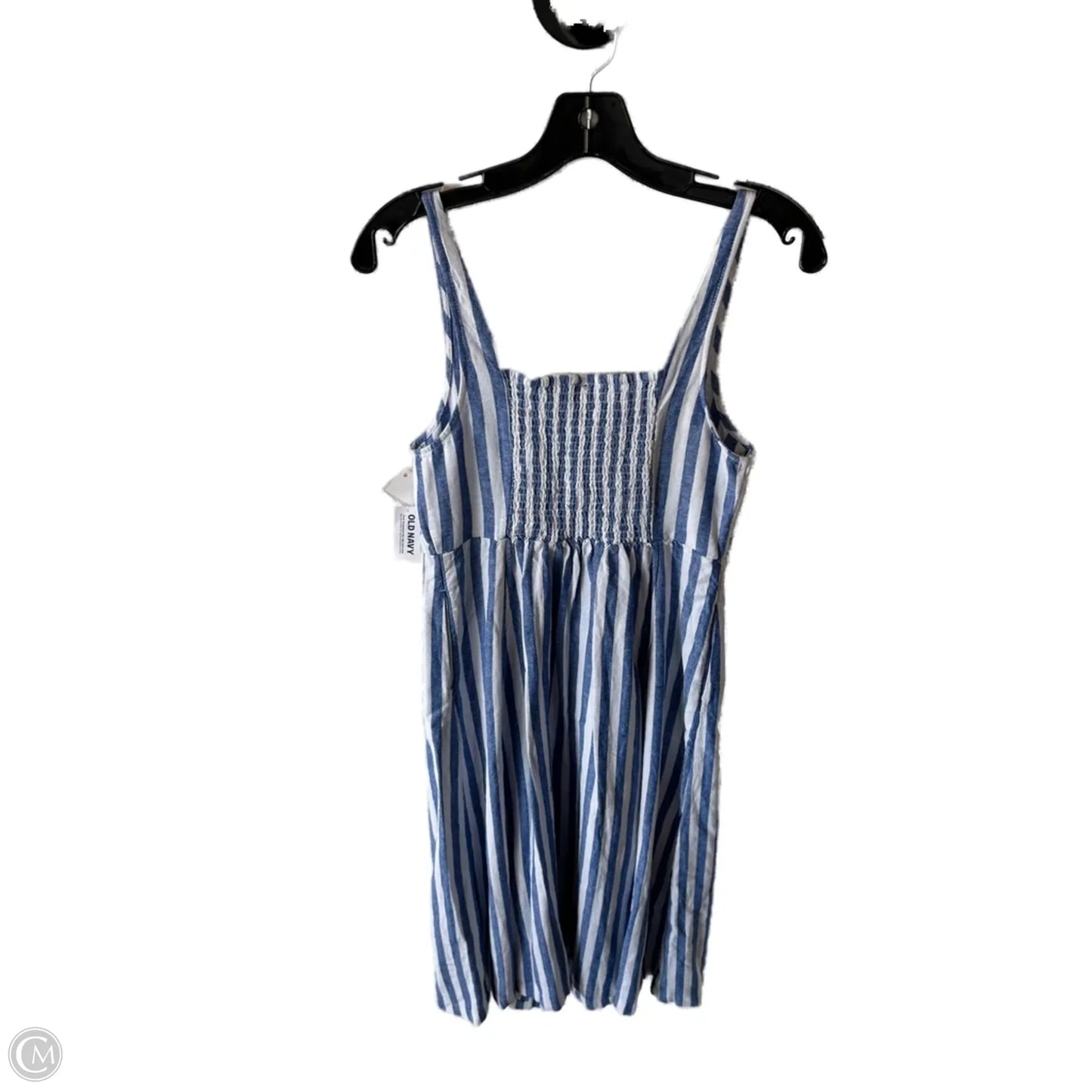 Dress Casual Midi By Old Navy In Blue & White, Size: S