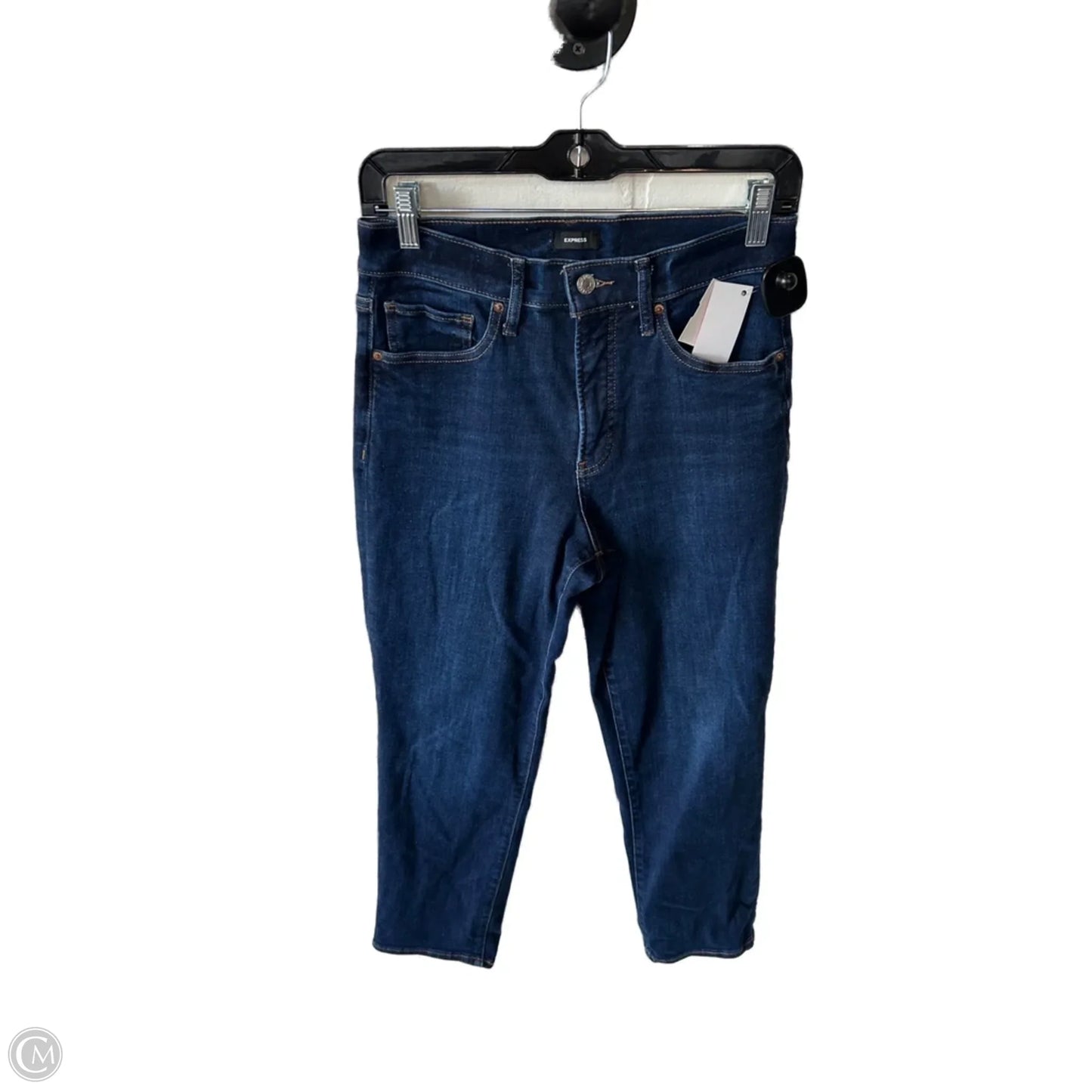 Jeans Straight By Express In Blue Denim, Size: 6