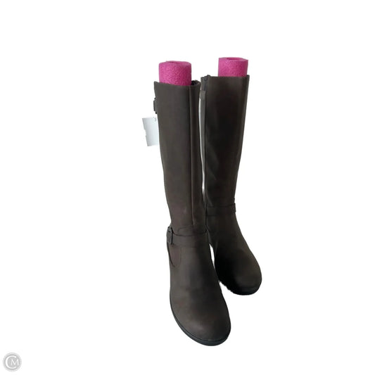 Boots Over-the-knee Heels By Keen In Brown, Size: 11