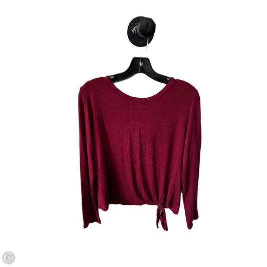 Top Long Sleeve Basic By Olivia Rae In Red, Size: L