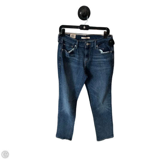 Jeans Straight By Levis In Blue Denim, Size: 8