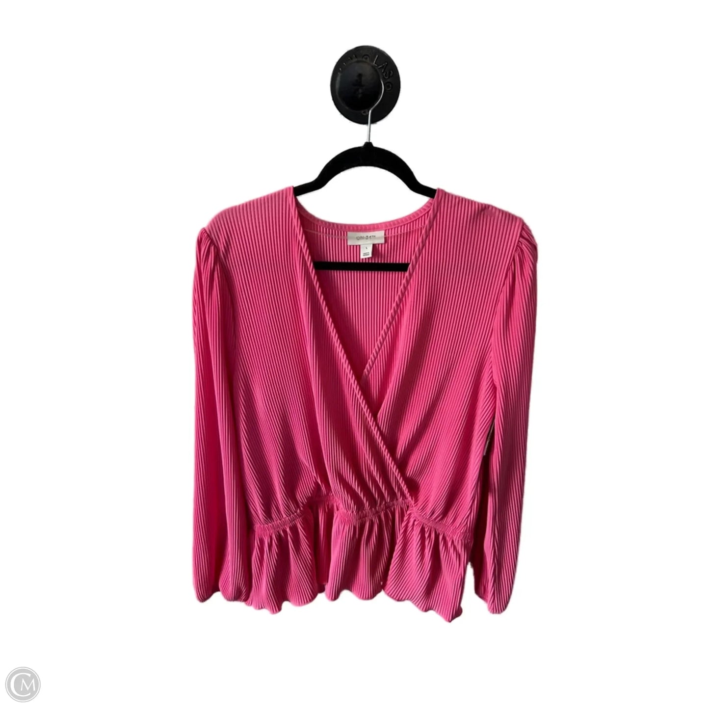 Top Long Sleeve By On 34th In Pink, Size: L